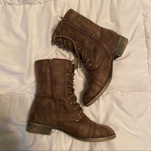Brown Combat Boots
